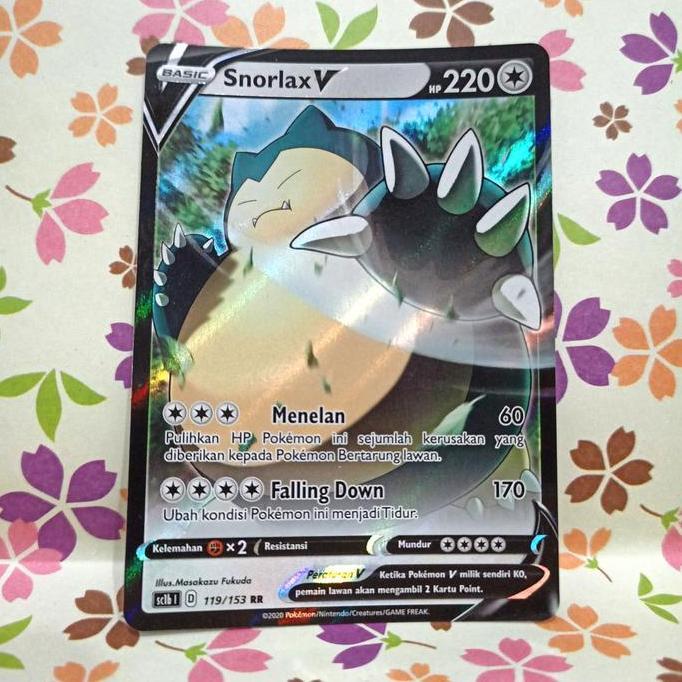 snorlax V RR sc1b | 119/153 pokemon tcg indonesia HIGH QUALITY