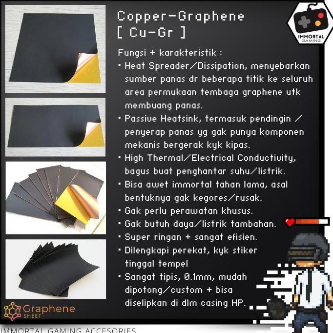 [IM] GRAPHENE COPPER SHEET THERMAL STIKER GRAPHITE HEATSINK THERMALPAD