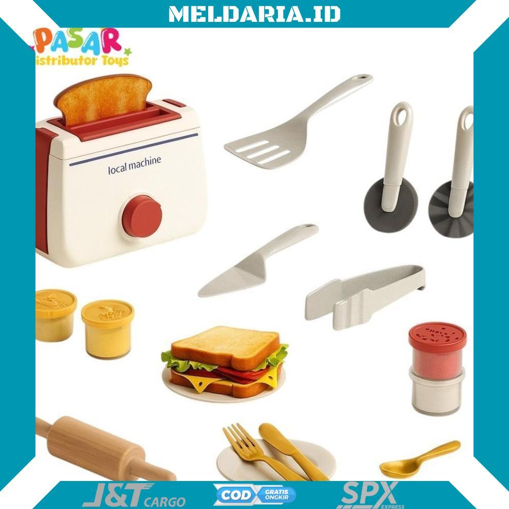 Cuci Gudang Mainan Anak Bread Machine Mainan Pemangang Roti Playdough Alat Masak Mainan Anak