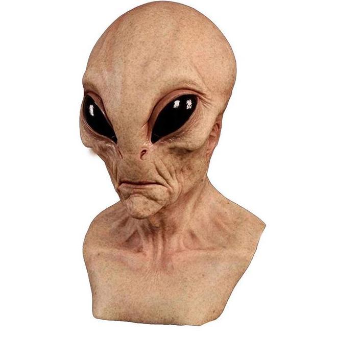 Topeng Alien Ufo Latex Mask Halloween Topeng Wajah Cosplay