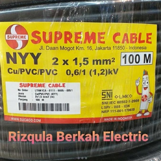 Promo Kabel NYY 2x1.5 SUPREME 100 METER/Kabel NYY 2x1,5 SUPREME 100 METER. Diskon