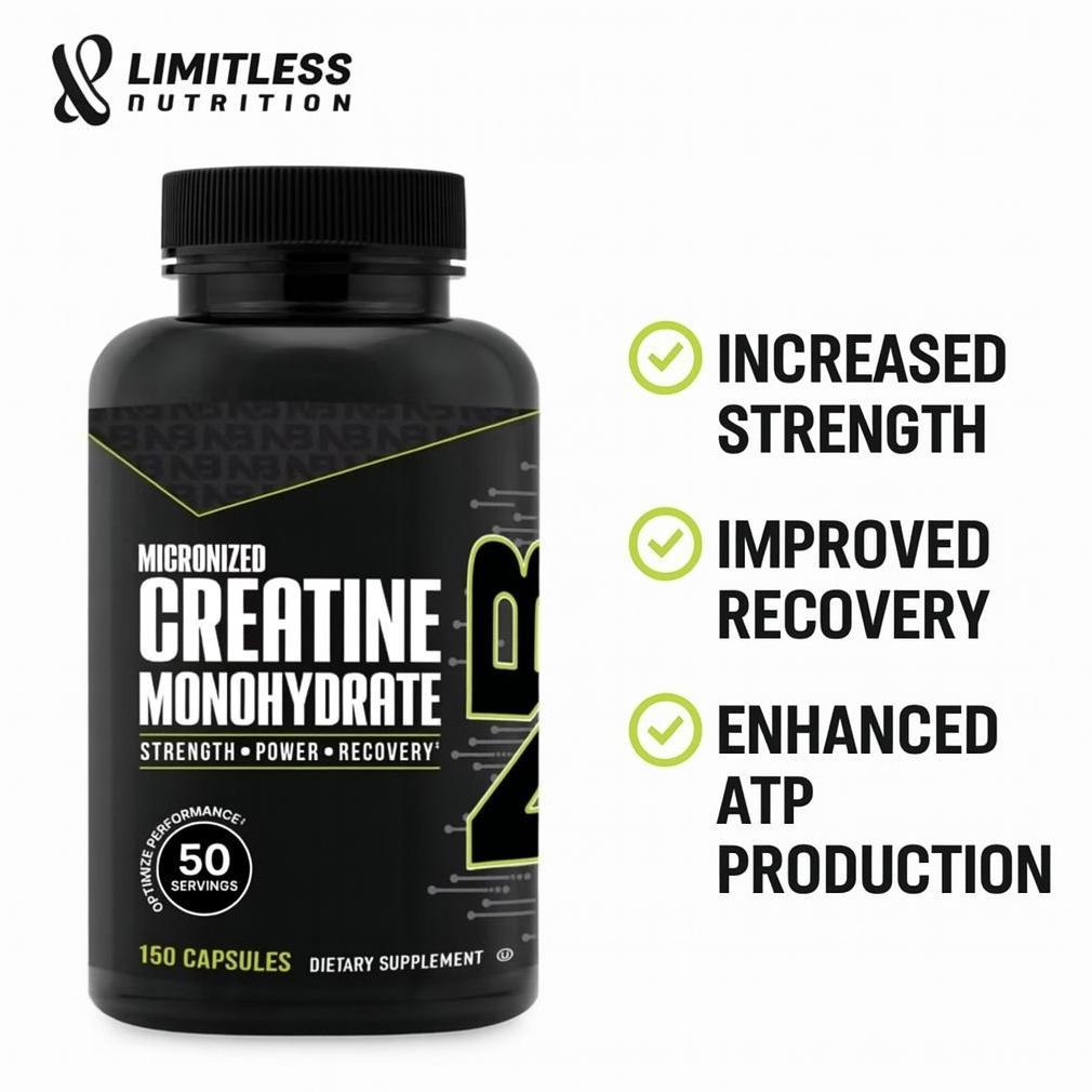 Nutrabio Usa Micronized Creatine Monohydrate 150 Kapsul Original