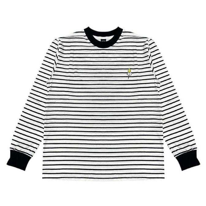 Puddinglane Kaos Unisex Pria Wanita Lengan Panjang Long Sleeve T-shirt Stripe Veronica