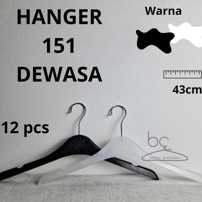 1 LUSIN HANGER PLASTIK 151 DEWASA GANTUNGAN BAJU PLASTIK HANGER BAJU DEWASA HANGER PLASTIK MURAH-LSN