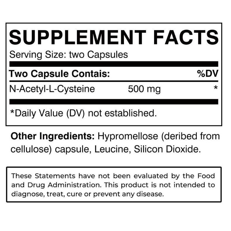 Usa Nac Acetyl L-Cysteine 500Mg - 120 Kapsul Antioksidan Glutathione L Cysteine Original