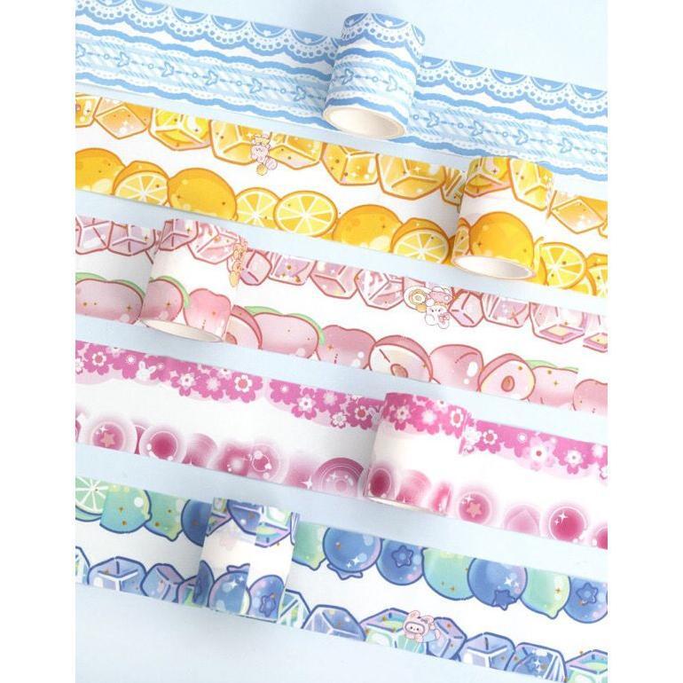 [1Box 12Pcs] Washi Tape Stiker Pinggiran Buku Hiasan Jurnal Sticker Aesthetic New