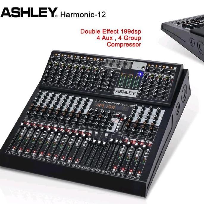 MIXER AUDIO ASHLEY HARMONIC 12 Channel 199dsp NEW 2 MASTER VOLUME LR