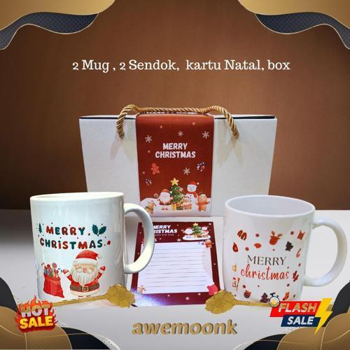 Premium Boxofseason Hampers Mug Couple Natal / Christmas Mug / Gelas Natal Set Premium / Mug Set Chr