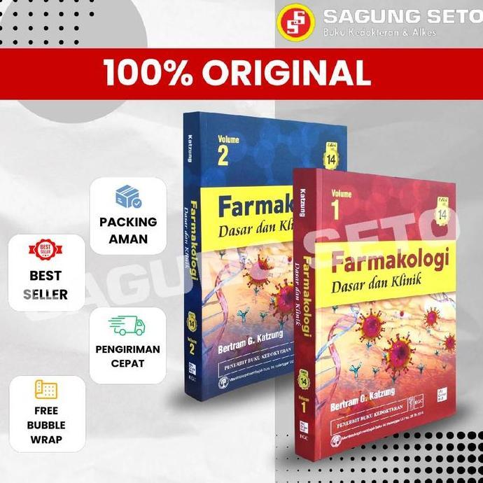 BUKU FARMAKOLOGI DASAR DAN KLINIK EDISI 14 SET (2 BUKU) - KATZUNG TKP