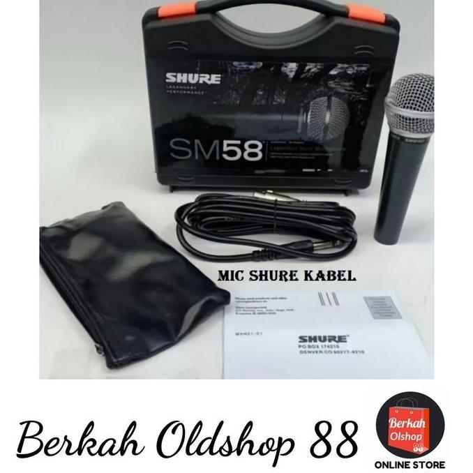 New- BERKAH OLDSHOP 88 - MIC KABEL SHURE SM 58 LC / MICROPHONE