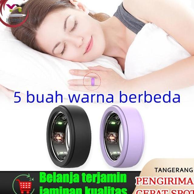 5Pcs Cincin Tasbih Kotak Pelindungk Silikon Smart Ring Anti Air Pengingat Sholat