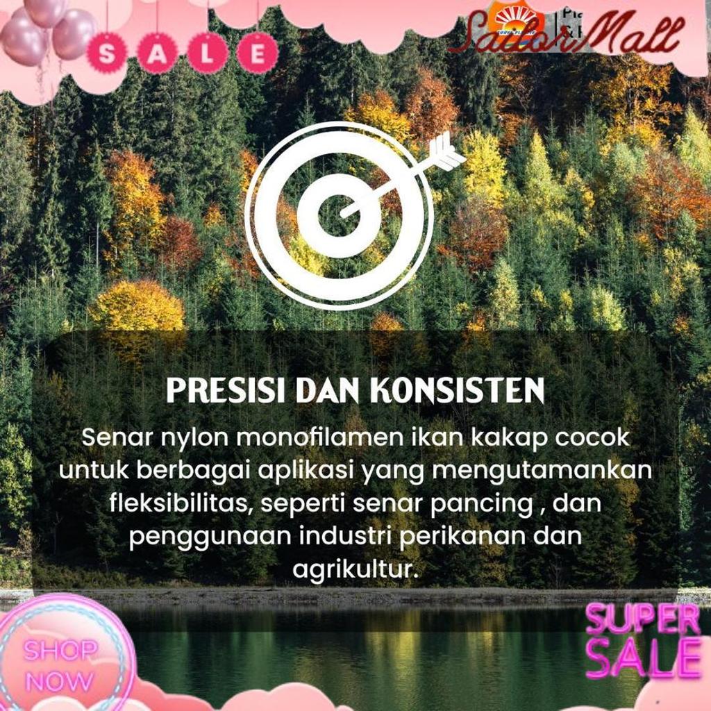 Super Senar Cap Ikan Kakap  Ukuran 1200 (80)  Per Roll /Tali Senar Pancing / Senar Layangan