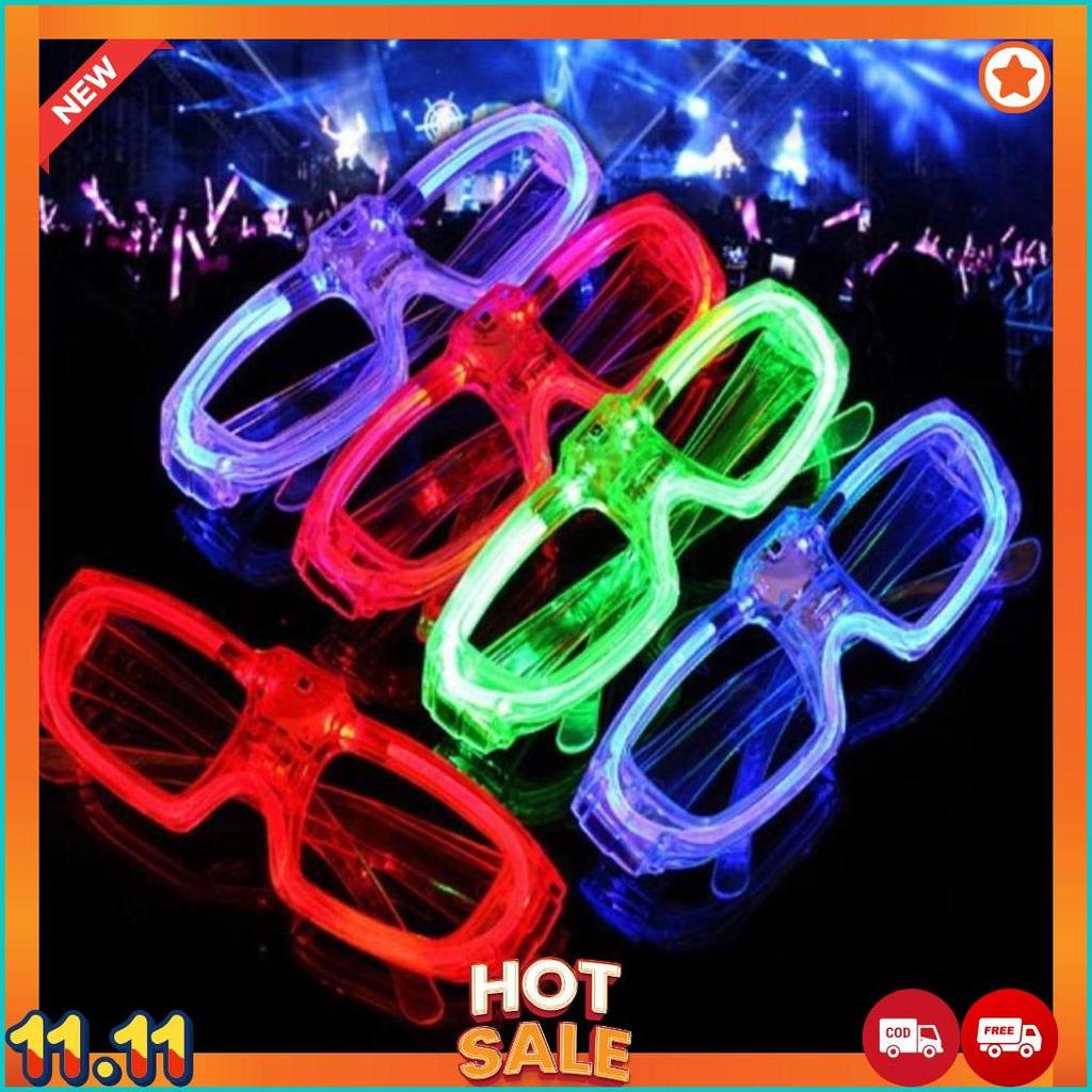 Kacamata Led Kotak - Kacamata Pesta Karnaval Warna Warni Cod  [A6]
