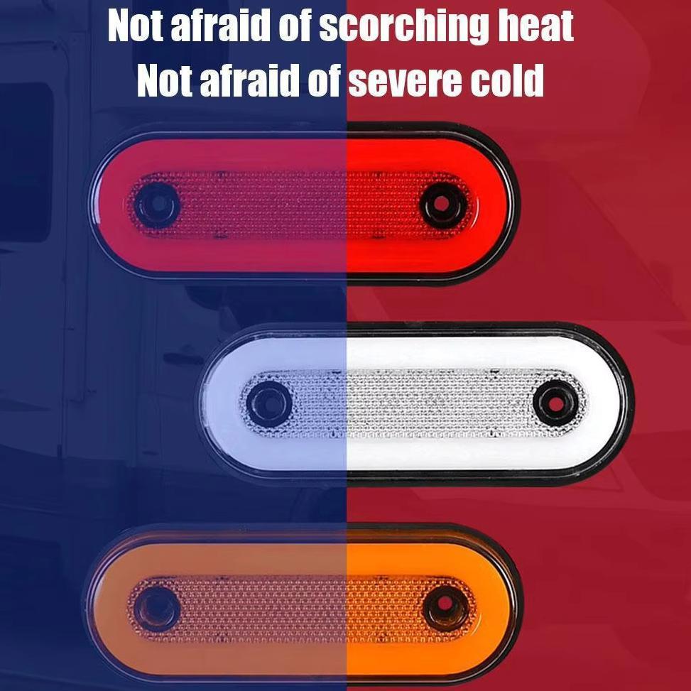 Ul-64 Lampu Led Bak Samping Mobil Truk 12Volt 24Volt Oval Universal Terang Strobo Kedip Terbaru - Ga