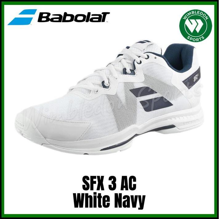 Sepatu BABOLAT SFX 3 / Sepatu Tenis Babolat SFX 3 White Navy best seller