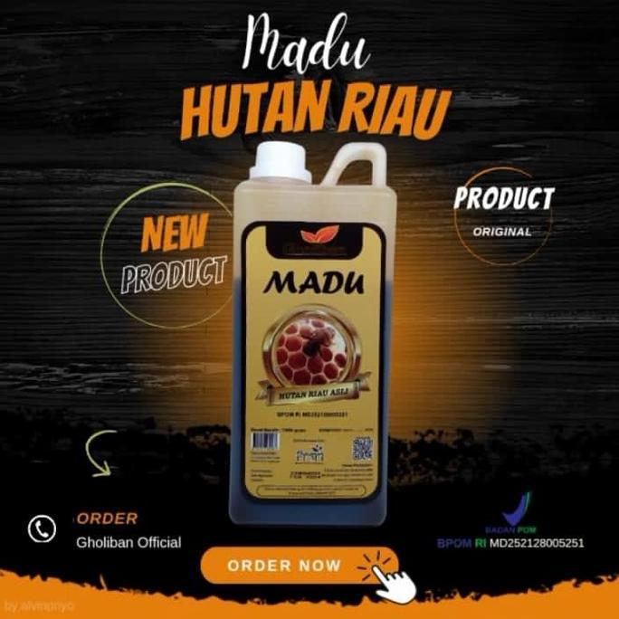 Madu Hutan Riau Asli Gholiban 100% Original 1kg - Madu Hutan Gholiban