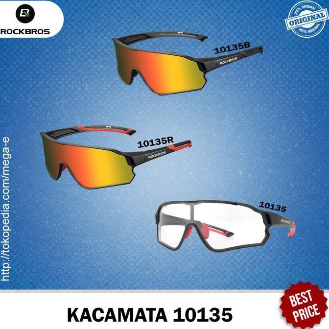 Kacamata Sepeda Gowes ROCKBROS Original Photocromic Hitam Full Frame