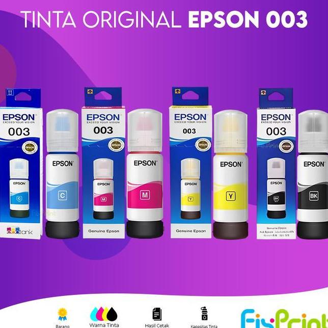 Fixprint Tinta Epson 003 Bla Hitam Resmi Printer L3110 L1110