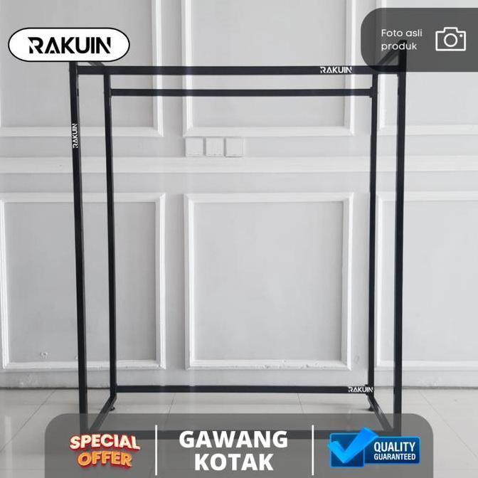 GAWANG KOTAK - RAK BAJU 2 ARAH/GANTUNGAN BAJU 2 SISI/GAWANG BESI MODERN/ GANTUNGAN BAJU-GAUN-RAKUIN