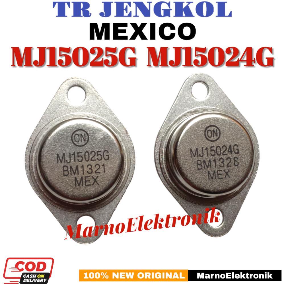 TRANSISTOR TR JENGKOL MEXICO MJ15025G MJ15024G 1 SET MJ15024 MJ15025 MEKSIKO ORIGINAL