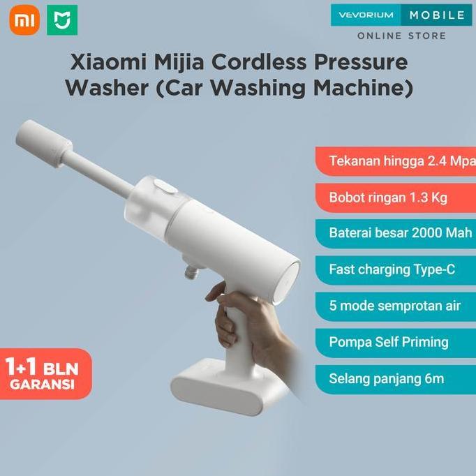 TERBARU - Xiaomi Mijia Cordless Car Washer Alat Mesin Cuci Mobil Motor Wireless Portable Jet Cleaner