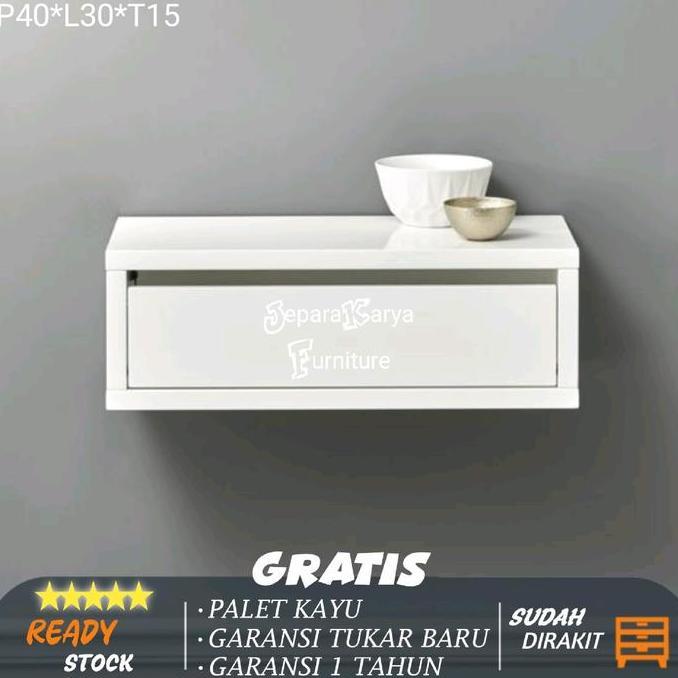 Nakas Gantung Dinding Minimalis (NG01) Nakas Melayang Rak Dinding CO