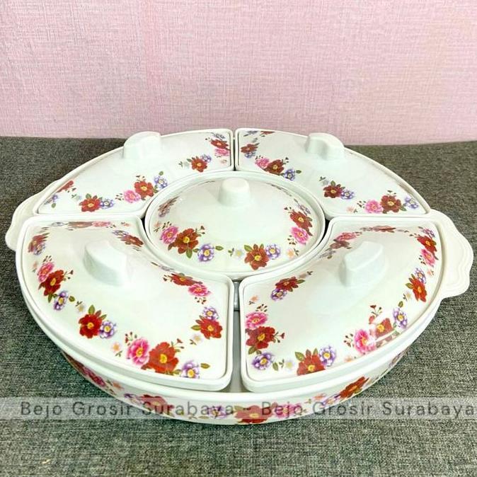 Prasmanan Set Melamin 35 cm Tempat Sayur Lauk Toples Camilan Tempat Makan Jumbo - DE 8000 Kitchenwar