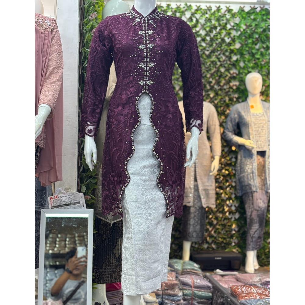 viral set tunik tile payet yura FREE HIJABkebaya modern/kebaya ibu besan/kebaya kondangan/kebaya ter