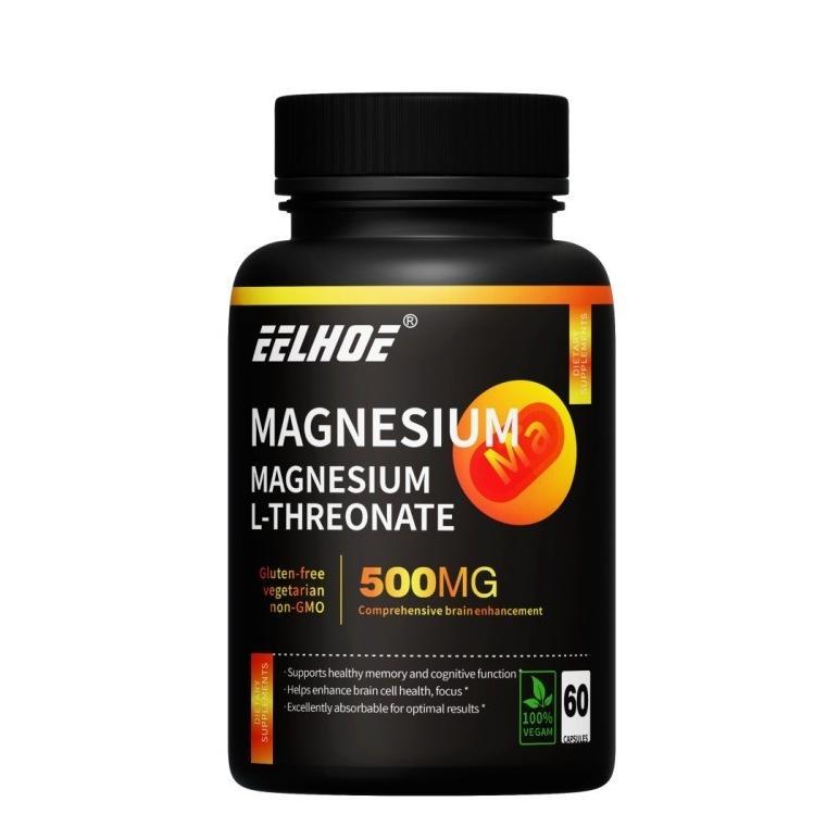 (Promo) Eelhoe Usa Magnesium L-Threonate 500Mg 60 Kapsul Brain Focus L Threonate Original