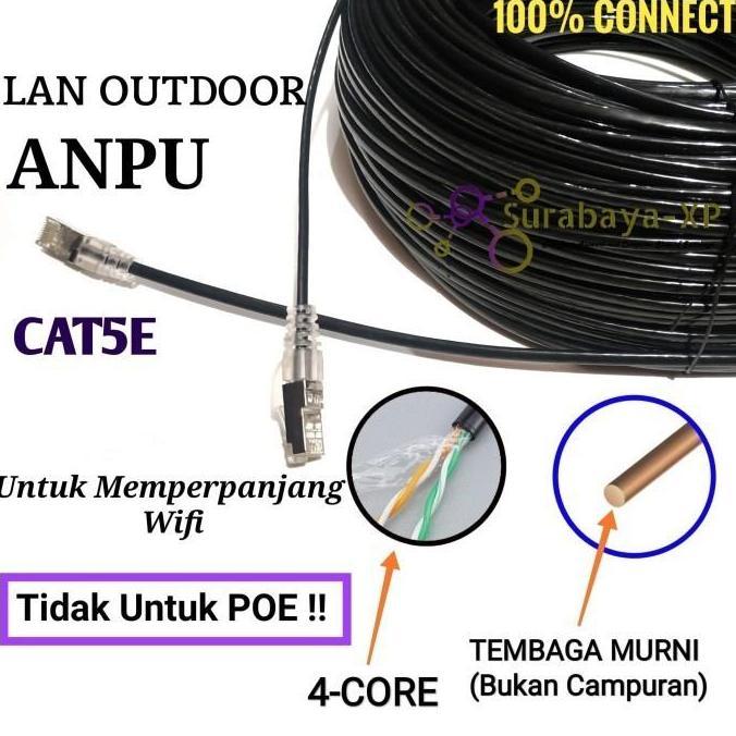 Kabel LAN Outdoor 100 Meter CAT5E Tembaga Murni 100 M 100M UTP STP FTP
