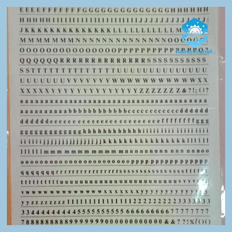 RUGOS HURUF ANGKA 156 J 12 PT 3 MM ( ALAT TULIS SEKOLAH KANTOR KAMPUS KULIAH )