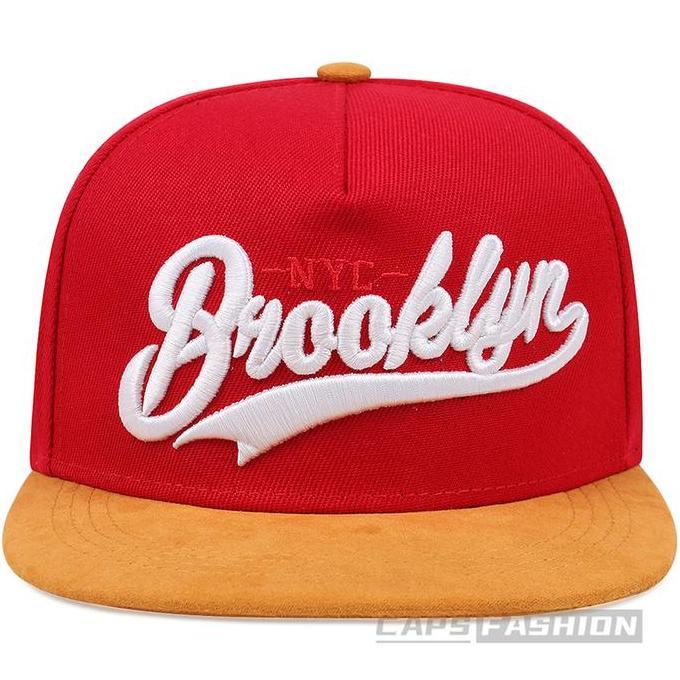 Topi snapback pria original Brooklyn hip-hop cap topi pelindung matahari dari suede faux untuk musim