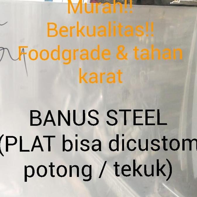 Plat stainless 304 tebal 1,5 mm x 200 mm x 600 mm plat stainless 304