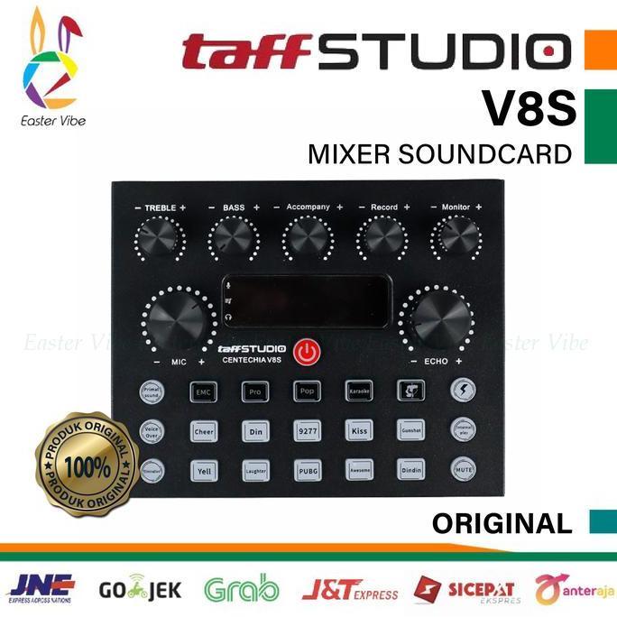 TaffSTUDIO Mixer USB External Sound Card Bluetooth Amplifier - V8S