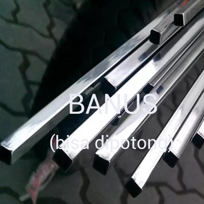 Pipa kotak hollow 304 stainless 3 cm x 6 cm x 1,5 mm / 30 x 60 x 1,5mm