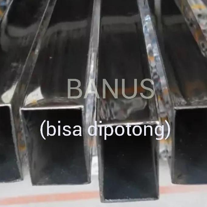 Pipa kotak 304 hollow stainless 3 cm x 3 cm x 1,5 mm / 30 x 30 x 1,5mm