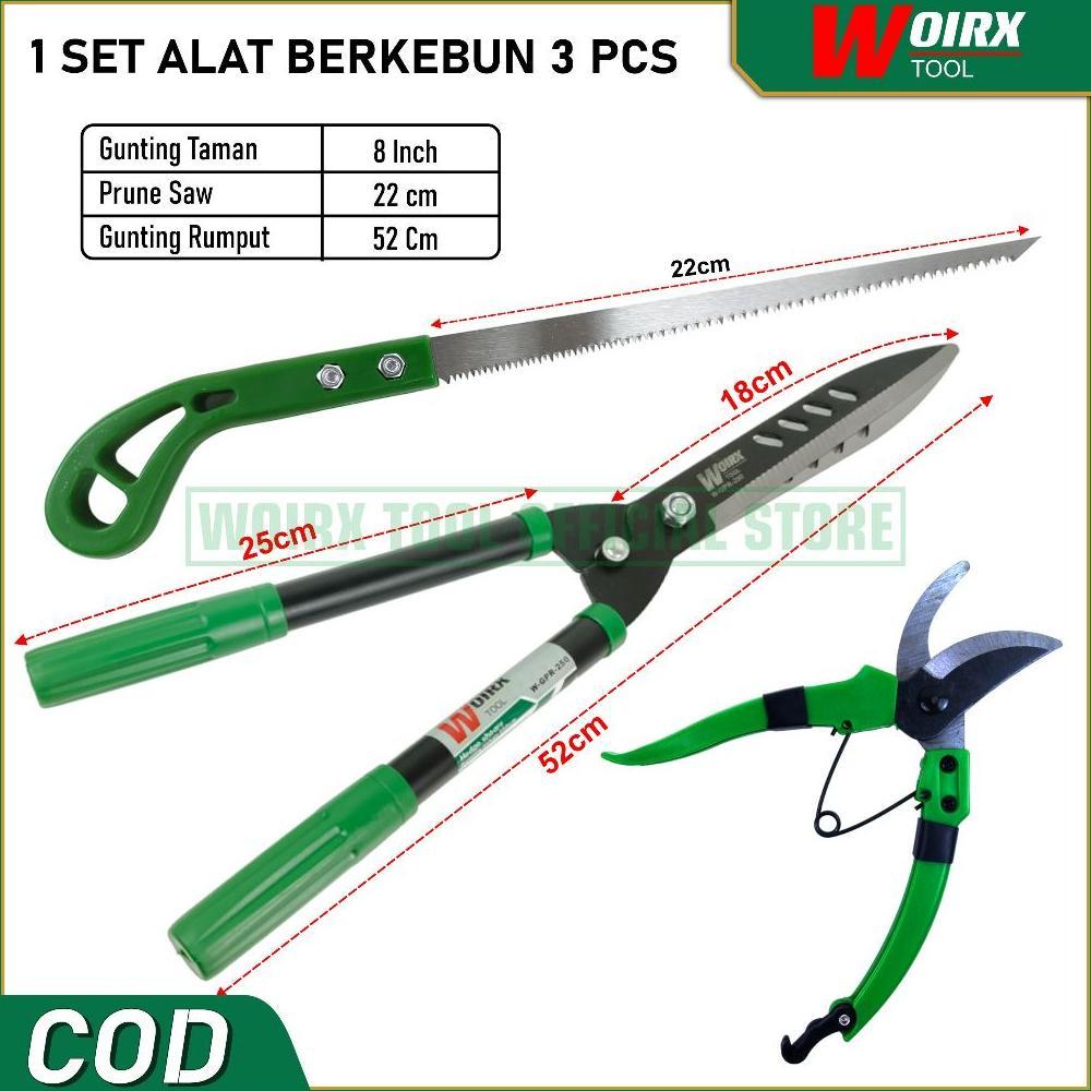 Gunting Rumput Gergaji Lancip Gunting Taman 1 SET Alat Berkebun 3 pcs