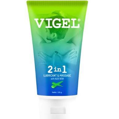 Lubricant Vigel 2 In 1 125 Gram Pelumas Masaage Licin Tahan Lama