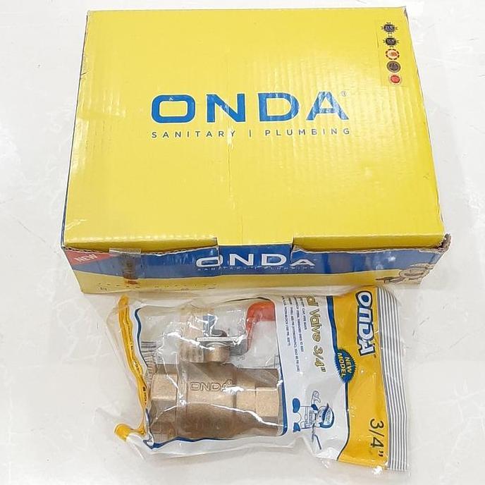 Ballvalve Kuningan Onda 3/4"/ Stop Kran Kuningan Onda 3/4" Diskon