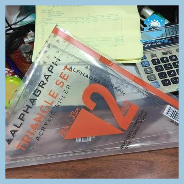 PENGGARIS SEGITIGA NO 12 ALPHAGRAPH SET SETARA ZIEGEL ( ALAT TULIS SEKOLAH KANTOR KAMPUS KULIAH )
