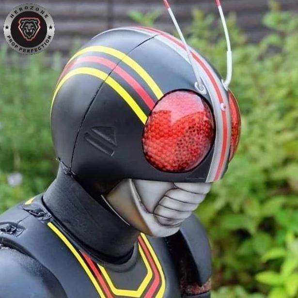 Terlaris Helm Half Face Sni Custom Cosplay Kamen Rider Black Ukuran Xl