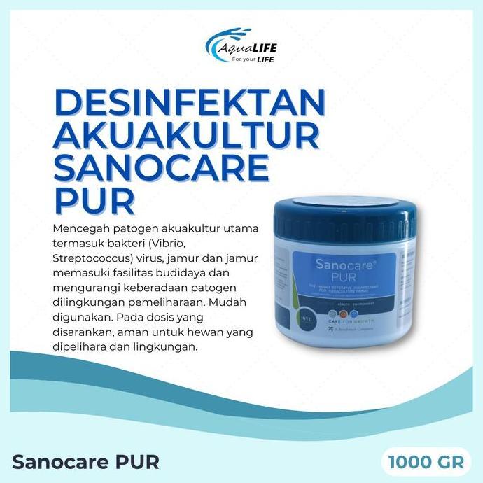 toma SANOCARE PUR INVE DESINFEKTAN BUDIDAYA PERIKANAN, UDANG 100 GRAM