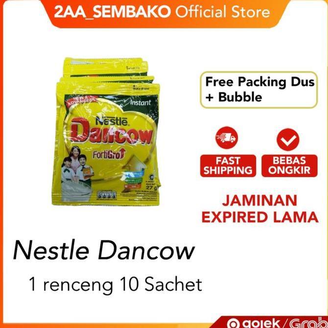 Dancow Putih / Susu Dancow Sachet Vanila 1 Renceng Isi 10Sachet