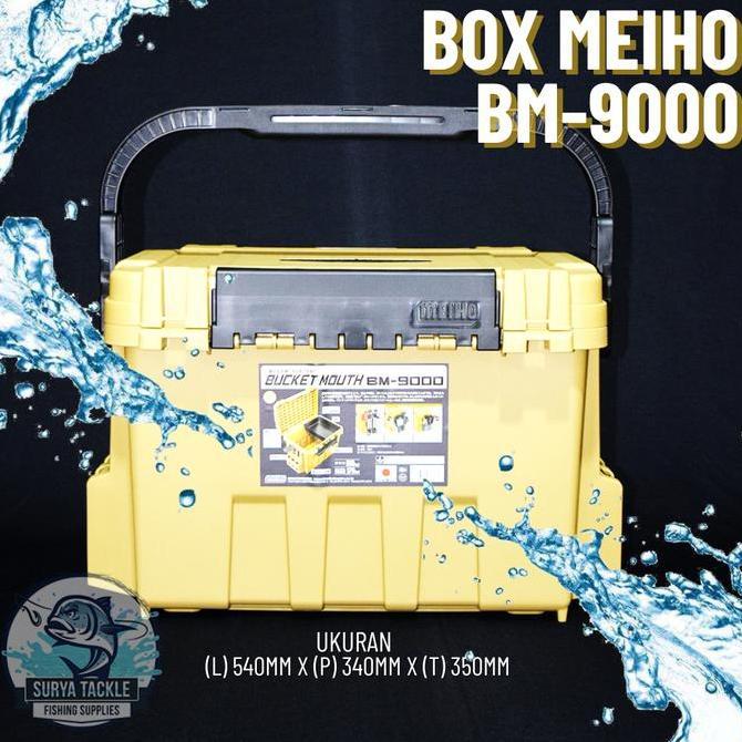 Kotak Pancing/Tackle Box Meiho Bucket Mouth 9000/BM 9000 Ocher