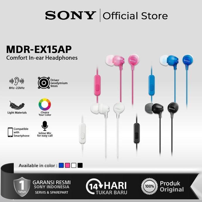 Sony Mdr Ex15Ap / Sony Ex15Ap / Mdr Ex15Ap / Ex15Ap Inear Headset