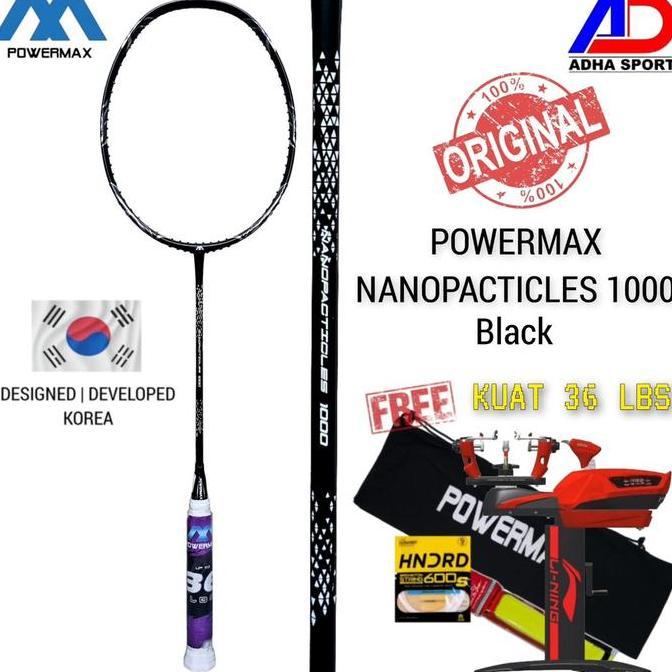 Raket Badminton Powermax NANOPACTICLES 1000 Original Raket Bulutangkis