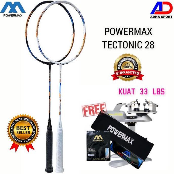 TERMURAH - Raket Badminton Powermax TECTONIC 28 Original 33 LBS Raket Bulutangkis Murah
