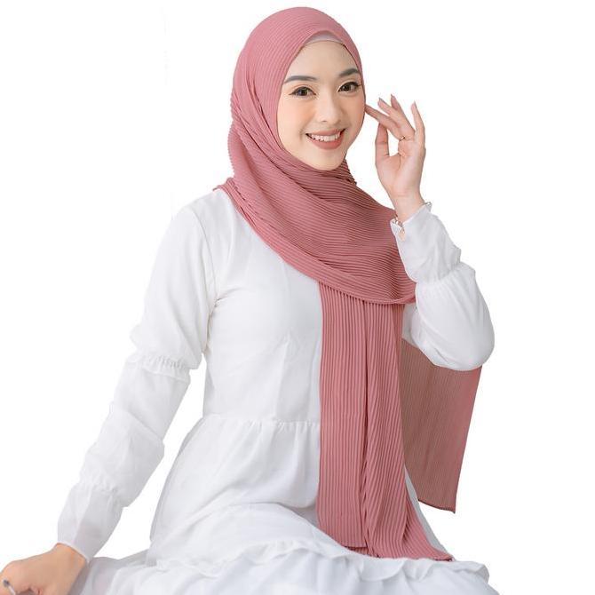Jilbab Pashmina Plisket Diamond Hijab Pasmina Lipit ORI Murah Kekinian