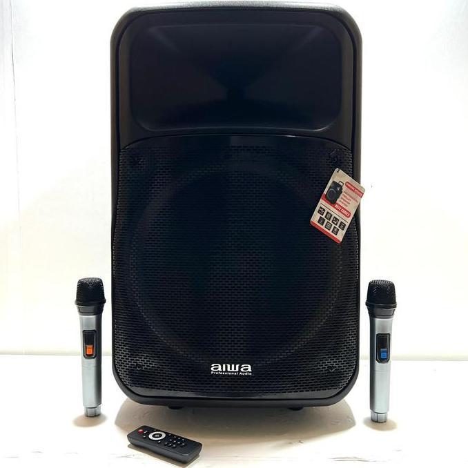 FAKINAJAYUUU - AIWA PORTABLE WIRELESS SPEAKER 15 INCH ELEGANT BLUETOOTH HIFI AUDIO