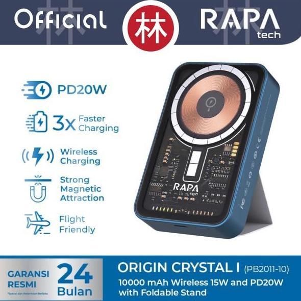 RAPAtech PB2011 & DC3034 - Powerbank Wireless PD20W & Line+ MFi 27W